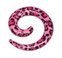3-12mm Muovinen Laajennuskoru-Spiraali -Pinkki Leopardi