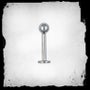 1.2mm Labret w/ Ball -Teräksenvärinen Lävistyskoru
