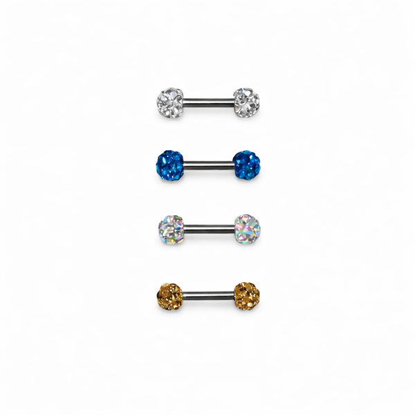 1.2mm Barbell - Timanttipallolla