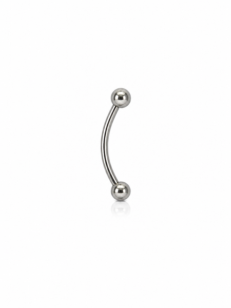 1.2mm Titaaninen Curved Barbell ulkokierteill&auml;