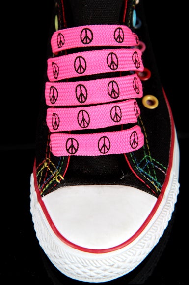 Rauhanmerkki Keng&auml;nnauhat -NeonPinkki