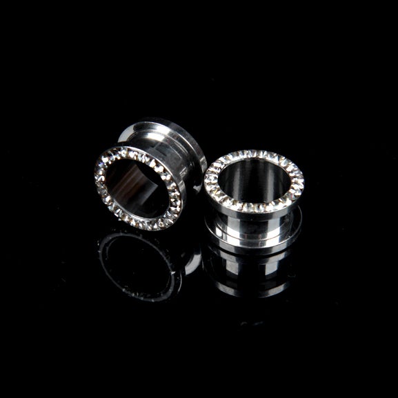 4-20mm Steel Bling Tunnel -Kirkas