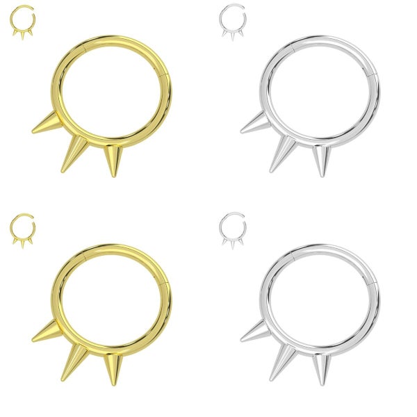 1.2x8mm Titaaninen Rengas- Spikes