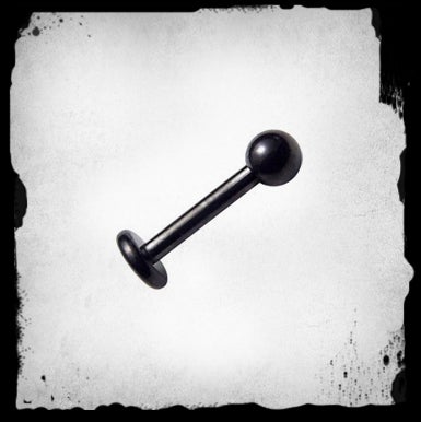 1.6mm Labret w/ Ball -Musta L&auml;vistyskoru