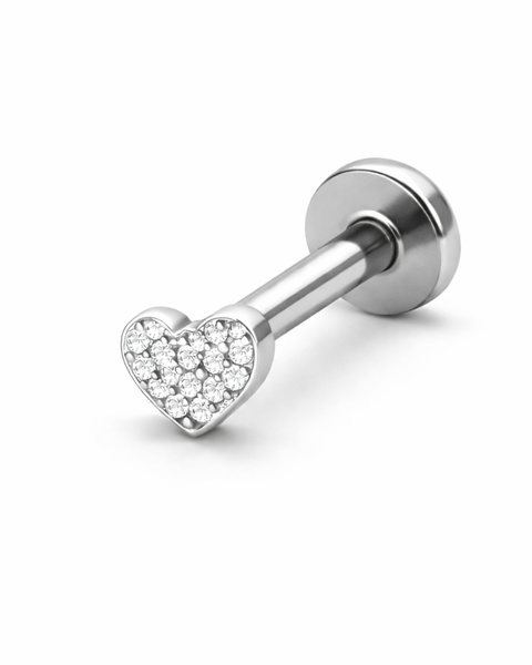 1.2mm Kirurginter&auml;ksinen Labret - Heart