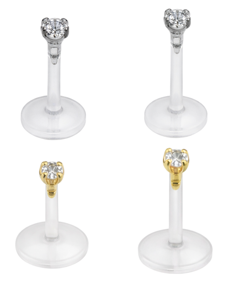 1.2mm Muovinen Labret -Timantilla