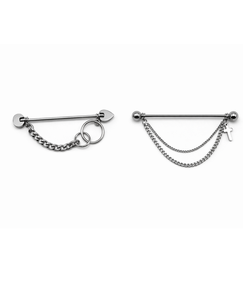 1.2mm Kirurginter&auml;ksinen Industrial koru ketjuilla