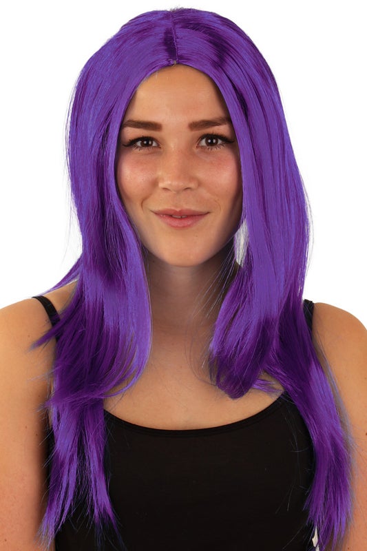 Violetti keskipitk&auml; Peruukki