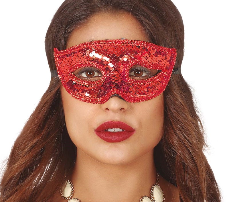 Paljettinaamio Punainen