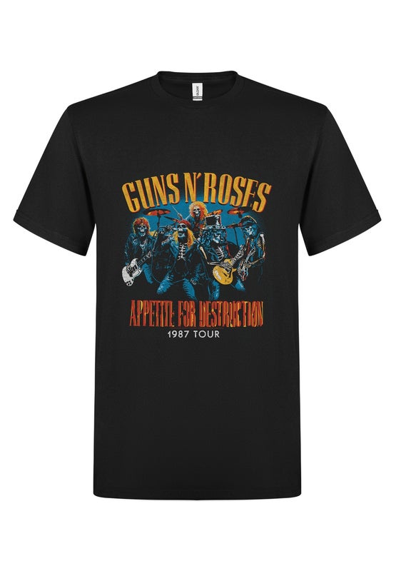 Guns N&acute; Roses Appetite for destruction live skulls 1987 - T-Paita