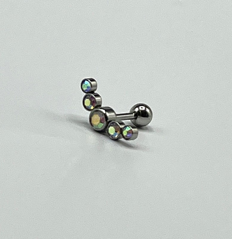 1.2mm Barbell Sis&auml;kierteill&auml; - Timanttirivi Multicolor
