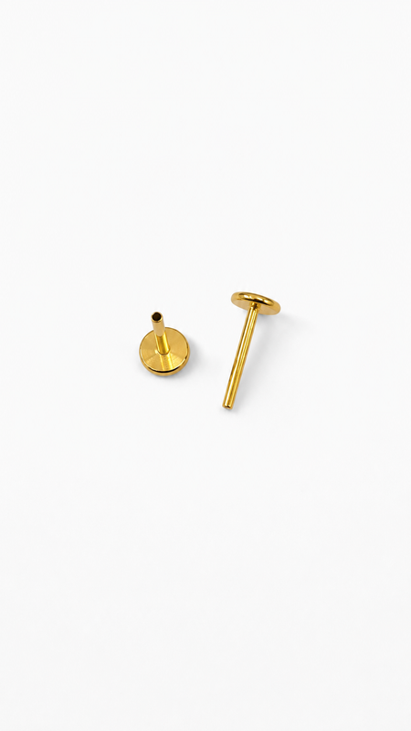 0.8mm Titaaninen Push-Pin Labret Kantaosa &ndash; Kullanv&auml;rinen