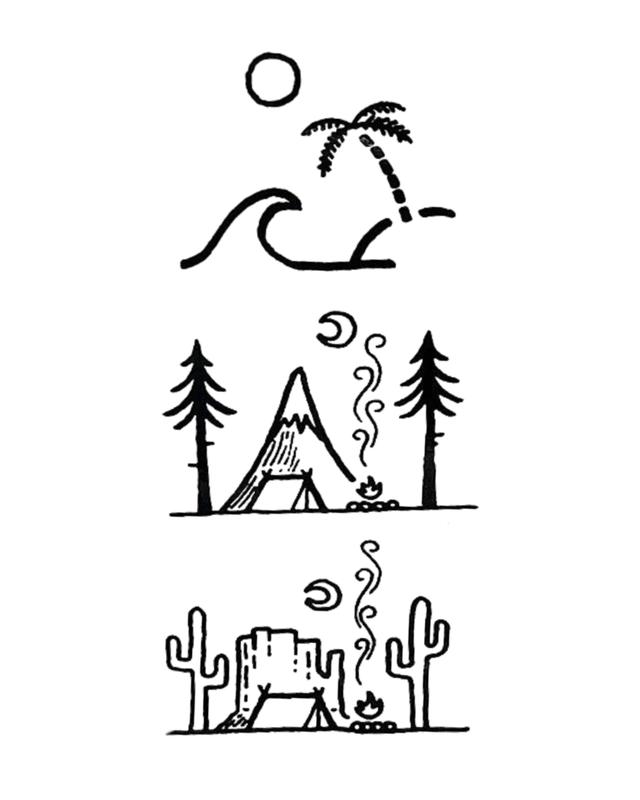 Siirtotatuointi -Camping