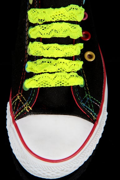 Pitsikeng&auml;nnauhat -Neonkeltainen