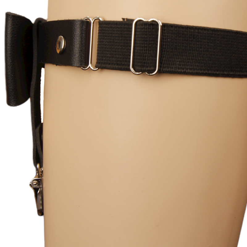 Musta Rusetti Jalkaharness Klipseill&auml;