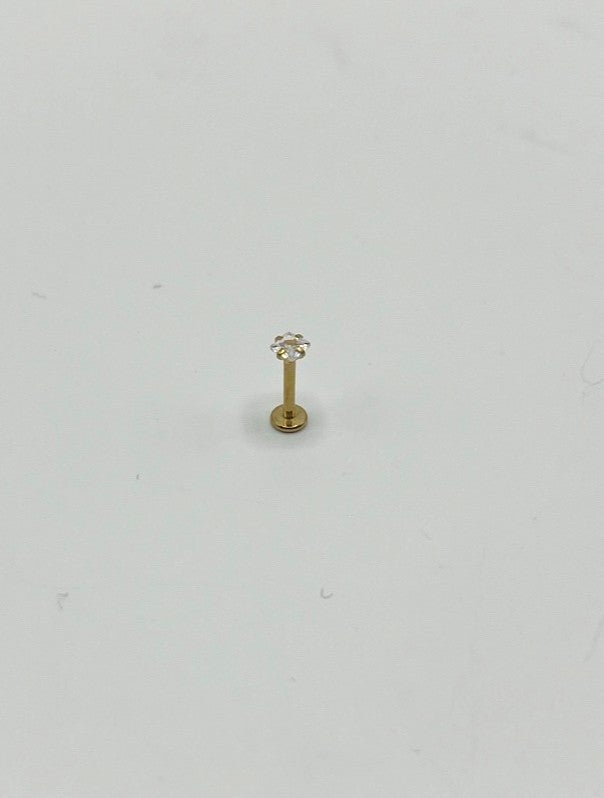 1.2mm Labret Sis&auml;kierteill&auml; - Neli&ouml;timantti
