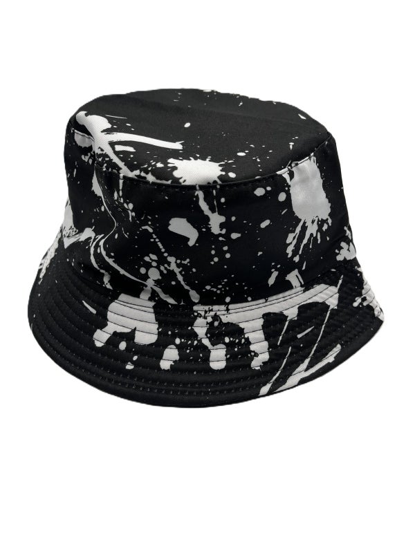 Bucket hat mustavalkoinen