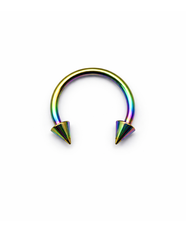 1.2mm Circular Barbell w/ Cones- Multicolor